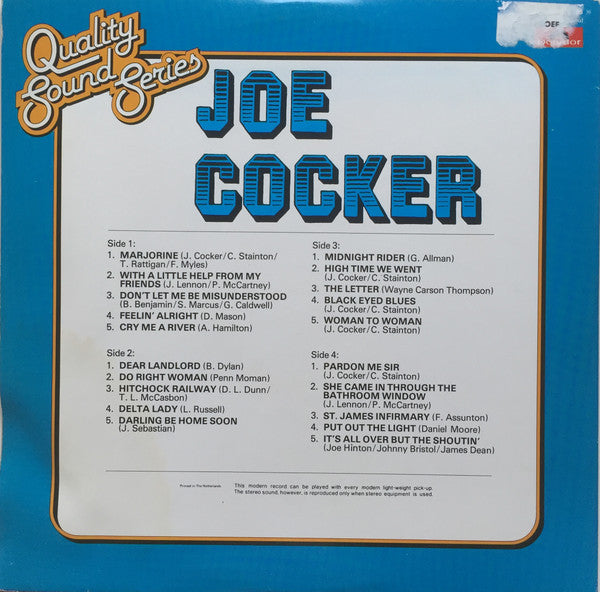 Joe Cocker : Joe Cocker (2xLP, Comp)