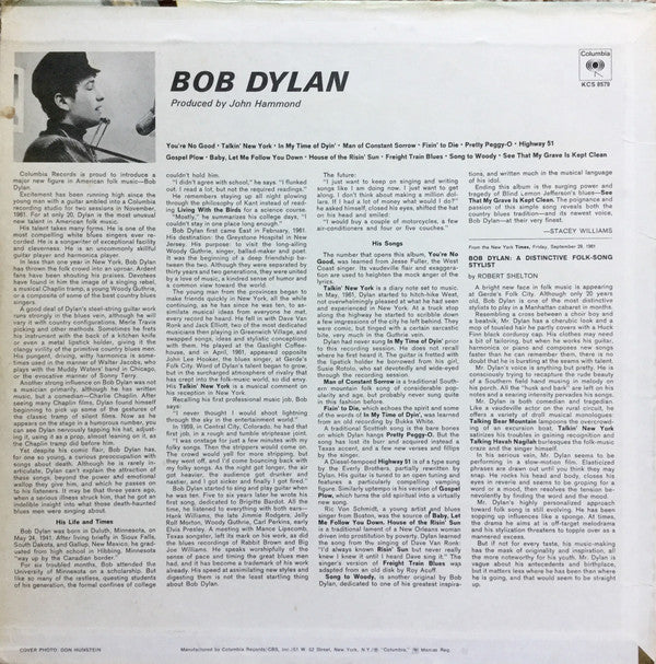 Bob Dylan : Bob Dylan (LP, Album, RE, Pit)