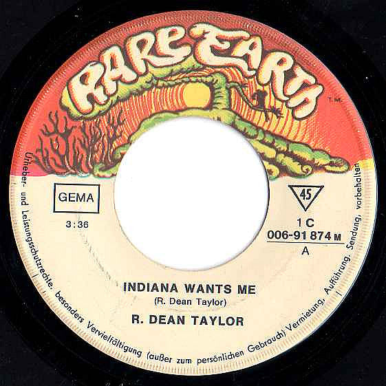 R. Dean Taylor : Indiana Wants Me (7", Single)