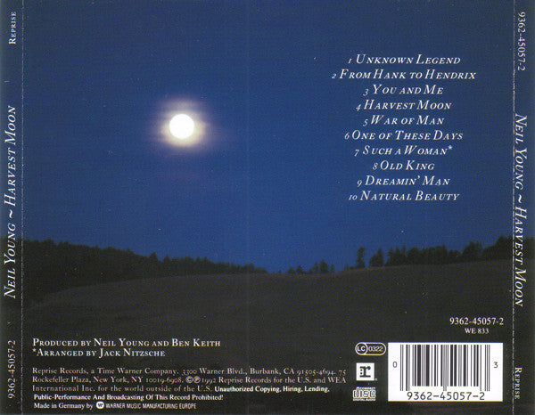 Neil Young : Harvest Moon (CD, Album)