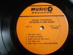 Sarah Vaughan : The Greatness Of (LP, Comp, Ora)