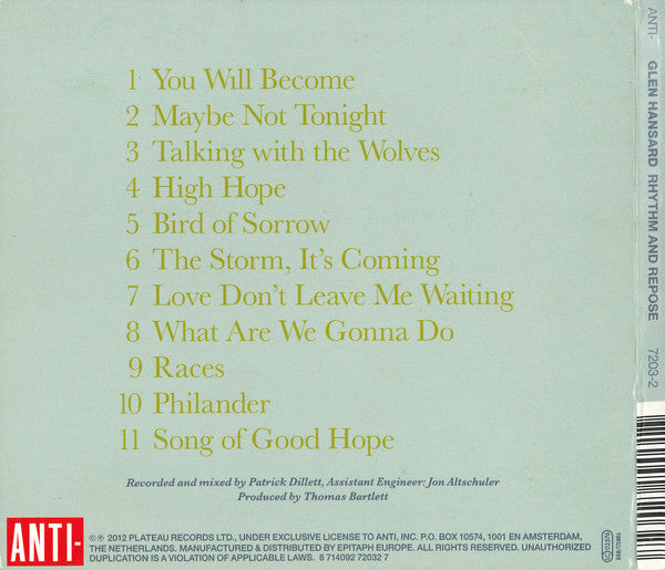 Glen Hansard : Rhythm And Repose (CD, Album)
