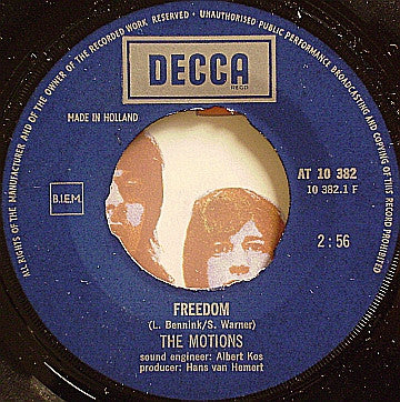 The Motions : Freedom (7", Single)