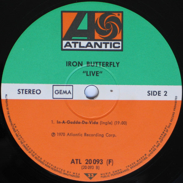 Iron Butterfly : Live (LP, Album, RE)