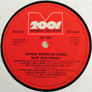 Dionne Warwicke* : Dionne Warwicke Sings Burt Bacharach (LP, Comp)
