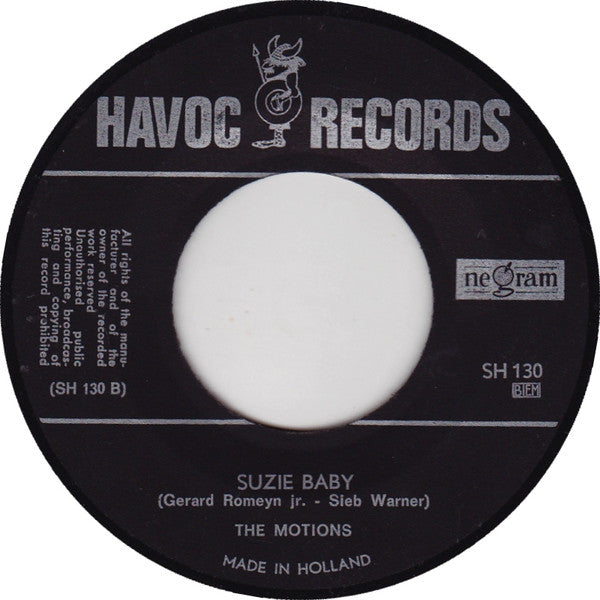 The Motions : I Want You, I Need You / Suzie, Baby (7", Single)