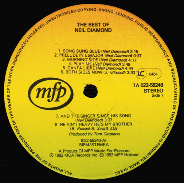 Neil Diamond : The Best Of Neil Diamond (LP, Comp)