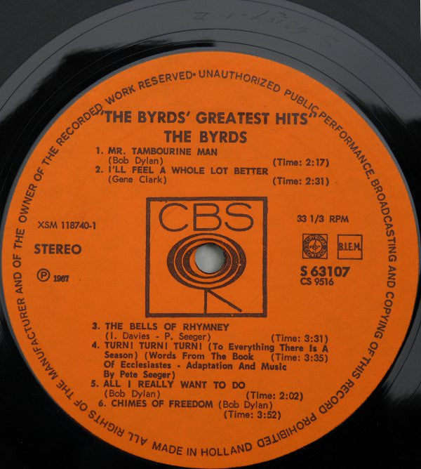 Byrds, The - The Byrds' Greatest Hits (LP Tweedehands) - Discords.nl