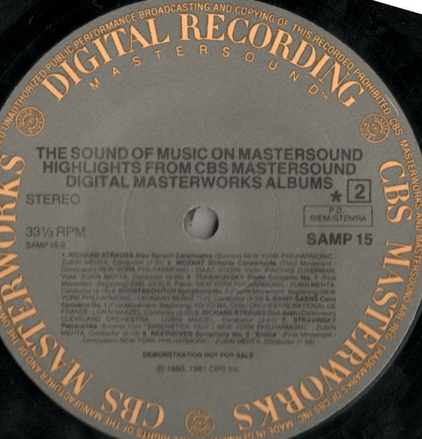 Various : The Sound Of Music On Mastersound (LP, Comp, Promo, RM)