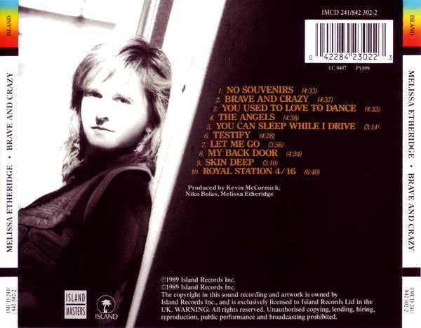 Melissa Etheridge : Brave And Crazy (CD, Album, RE)