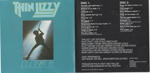 Thin Lizzy : Life Live (2xCD, Album, Fat)