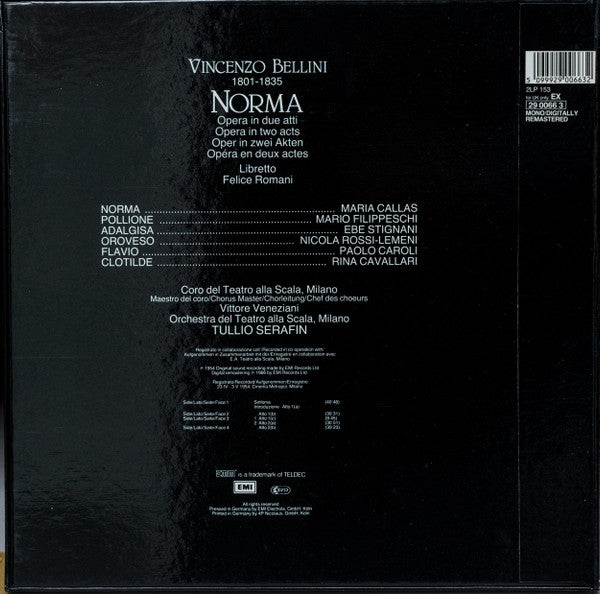 Vincenzo Bellini, Maria Callas, Coro Del Teatro Alla Scala, Orchestra Del Teatro Alla Scala : Norma. Opera In Due Atti (2xLP, Box)