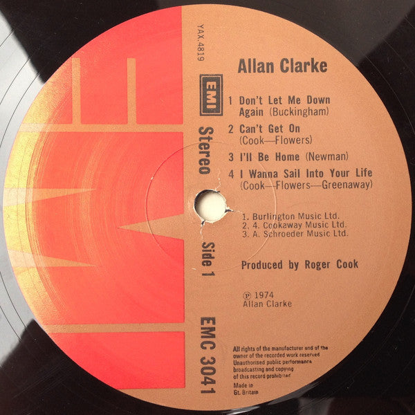 Allan Clarke : Allan Clarke (LP, Album)