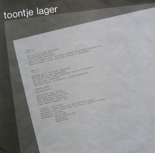 Toontje Lager : Er Op Of Er Onder (LP, Album)