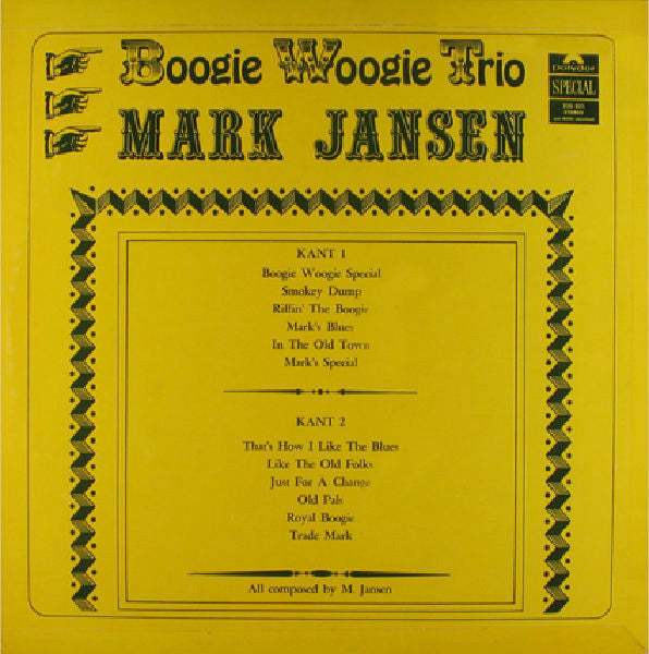 Mark Jansen : Boogie Woogie Trio (LP)