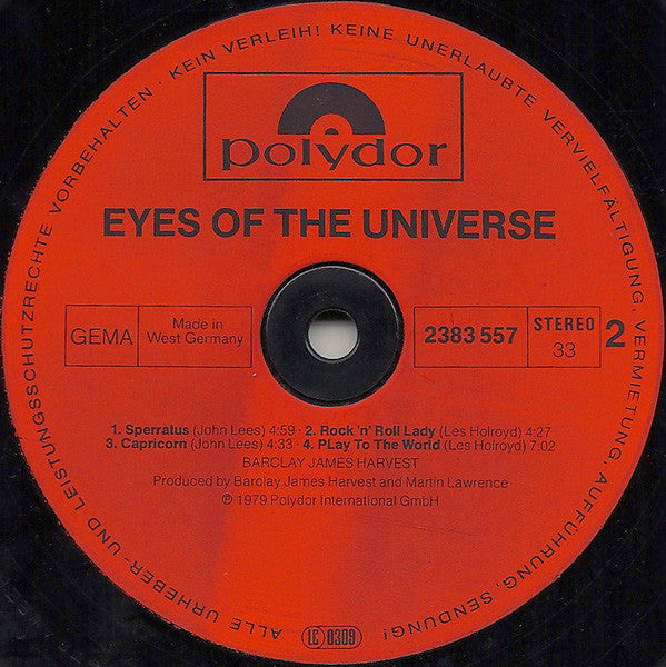 Barclay James Harvest : Eyes Of The Universe (LP, Album)