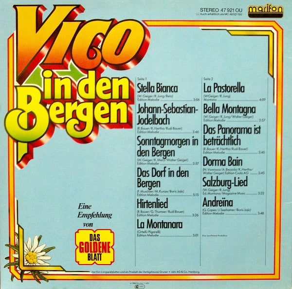 Vico Torriani : Vico In Den Bergen (LP)