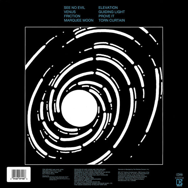 Television : Marquee Moon (LP, Album, RE, RM, 180)