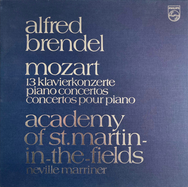 Alfred Brendel, Wolfgang Amadeus Mozart, The Academy Of St. Martin-in-the-Fields, Sir Neville Marriner : 13  Klavierkonzerte = Piano Concertos = Concertos Pour Piano (8xLP + Box, Comp)