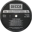 Elisabeth Schwarzkopf - Johannes Brahms - Edvard Grieg - Carl Loewe - Hugo Wolf - Geoffrey Parsons (2) : To My Friends (LP)