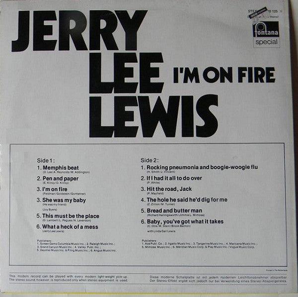 Jerry Lee Lewis : I'm On Fire (LP, Comp)