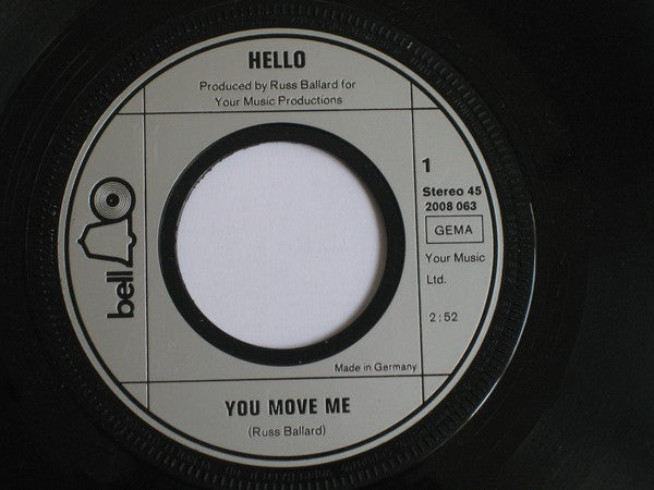 Hello : You Move Me (7", Single)