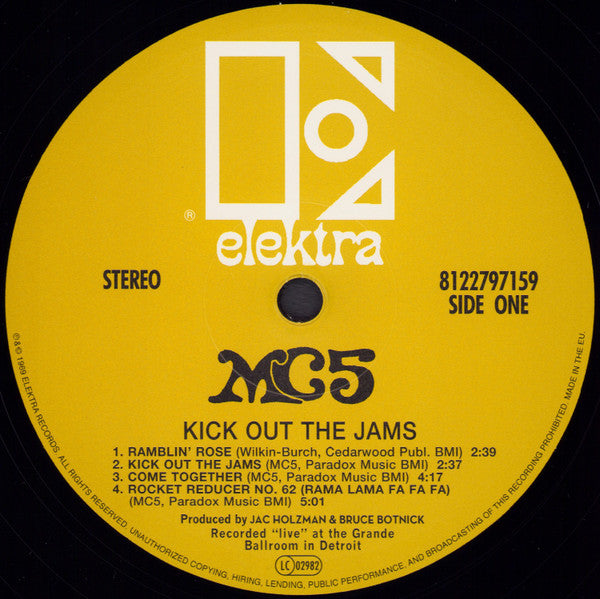 MC5 : Kick Out The Jams (LP, Album, RE, RM, 180)