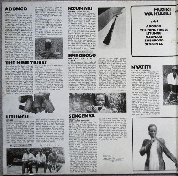 Various : Muziki Wa Kiasili (Folk Music Of Kenya) (LP, Album)