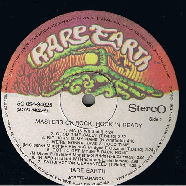 Rare Earth : Rock 'N Ready (LP, Comp)
