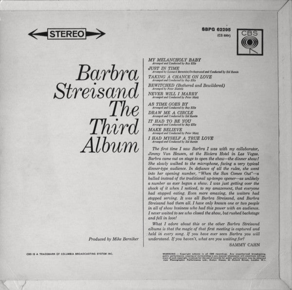 Barbra Streisand : The Third Album (LP, Album)