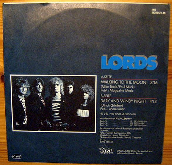 The Lords : Walking To The Moon / Dark And Windy Night (7", Single)