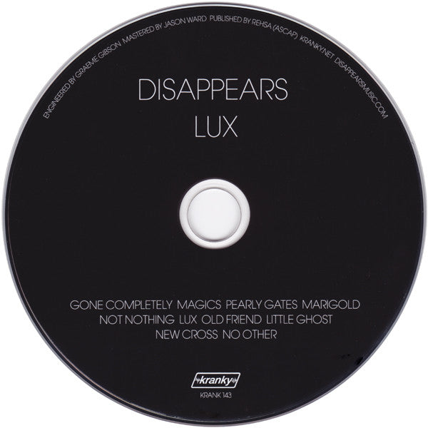 Disappears : Lux (CD, Album)