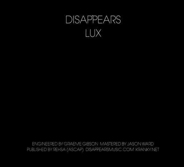 Disappears : Lux (CD, Album)