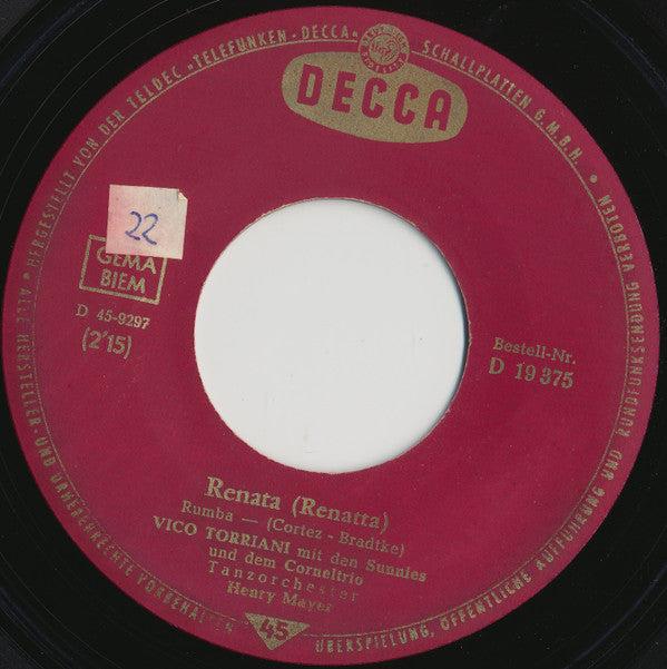 Vico Torriani : Renata (7", Single)