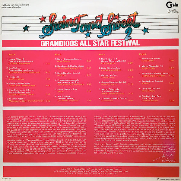 Various : Swing And Sweet 2 (Grandioos All Star Festival) (2xLP, Comp)