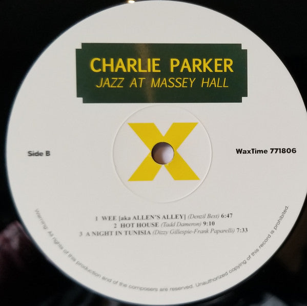 Charlie Parker Featuring Dizzy Gillespie, Bud Powell, Charles Mingus, Max Roach : Jazz At Massey Hall (LP, Album, Ltd, RE, RM, 180)