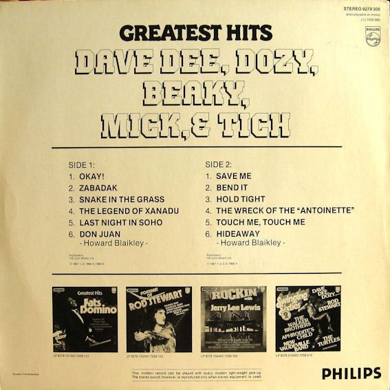 Dave Dee, Dozy, Beaky, Mick & Tich : Greatest Hits (LP, Comp)