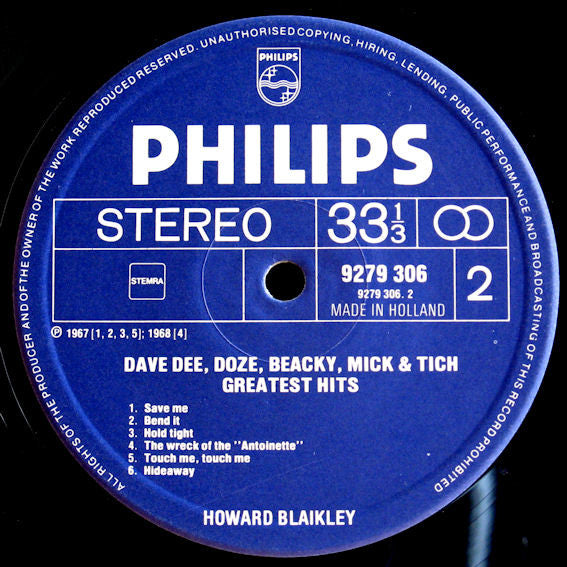 Dave Dee, Dozy, Beaky, Mick & Tich : Greatest Hits (LP, Comp)