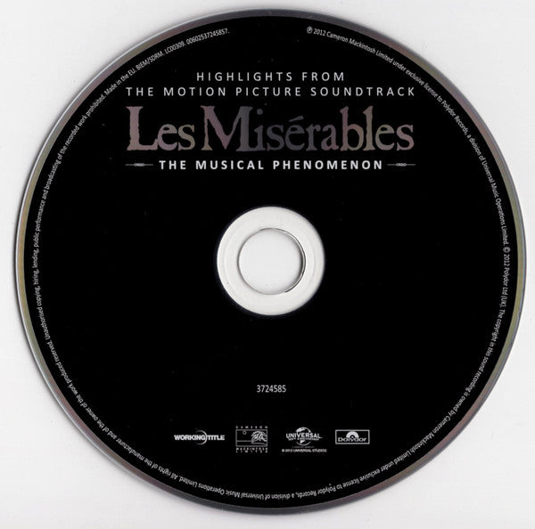 Various : Les Misérables (Highlights From The Original Motion Picture Soundtrack) (CD, Album)