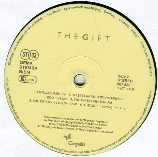 Midge Ure : The Gift (LP, Album)