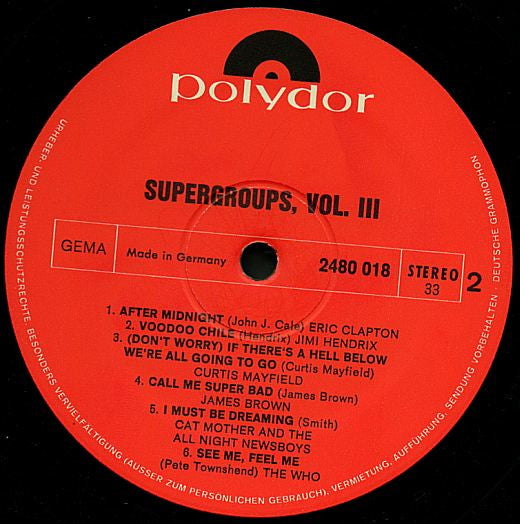 Various : Supergroups, Vol. III (LP, Comp)