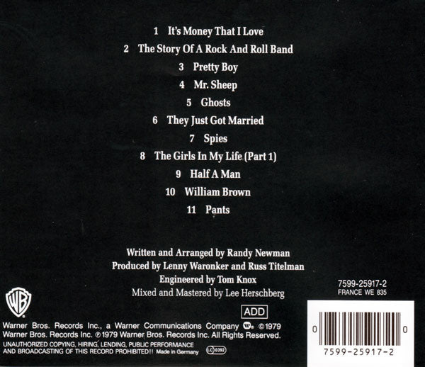 Randy Newman : Born Again (CD, Album, RE)