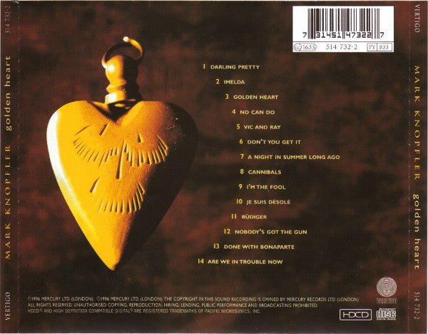 Mark Knopfler : Golden Heart (HDCD, Album, RE)