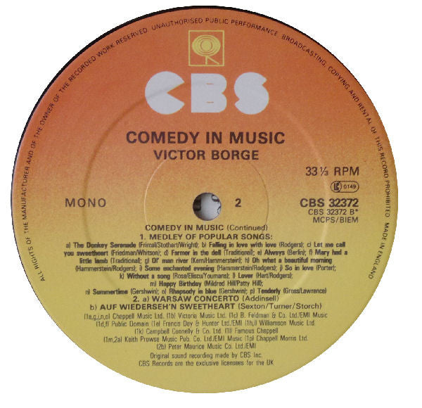 Victor Borge (2) : Comedy In Music (LP, Album, Mono)