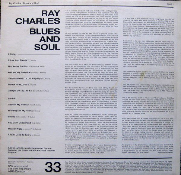 Ray Charles : Blues And Soul (LP, Comp)