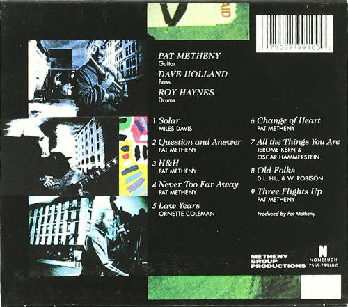 Pat Metheny w/ Dave Holland & Roy Haynes : Question And Answer (CD, Album)