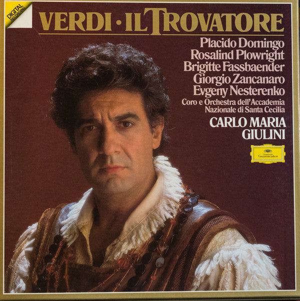 Giuseppe Verdi - Placido Domingo, Rosalind Plowright, Brigitte Fassbaender, Giorgio Zancanaro, Evgeny Nesterenko, Coro Dell'Accademia Nazionale Di Santa Cecilia E Orchestra Dell'Accademia Nazionale Di Santa Cecilia, Carlo Maria Giulini : Il Trovatore (3xLP + Box)