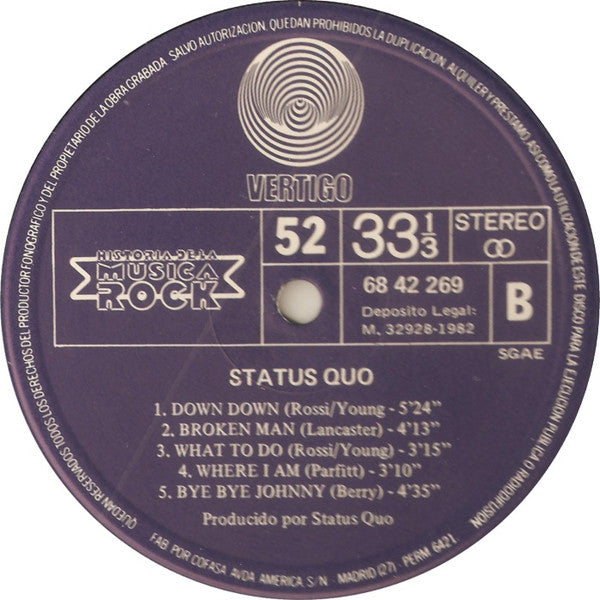 Status Quo : Status Quo (LP, Album, RE)