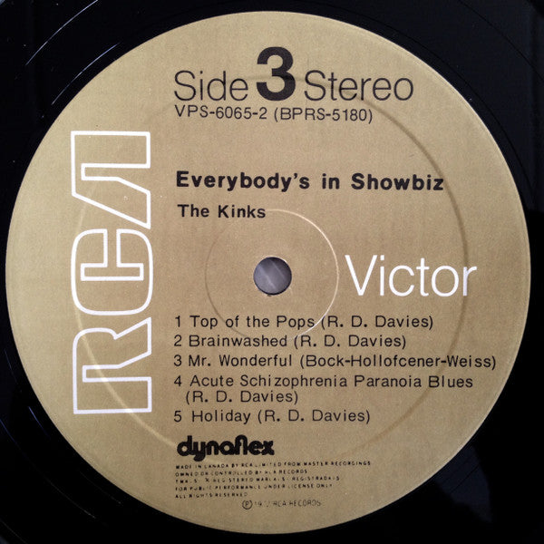 The Kinks : Everybody's In Showbiz (2xLP, Album, RE)