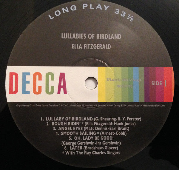 Ella Fitzgerald : Lullabies Of Birdland (LP, Album, Comp, Mono, RE, 180)